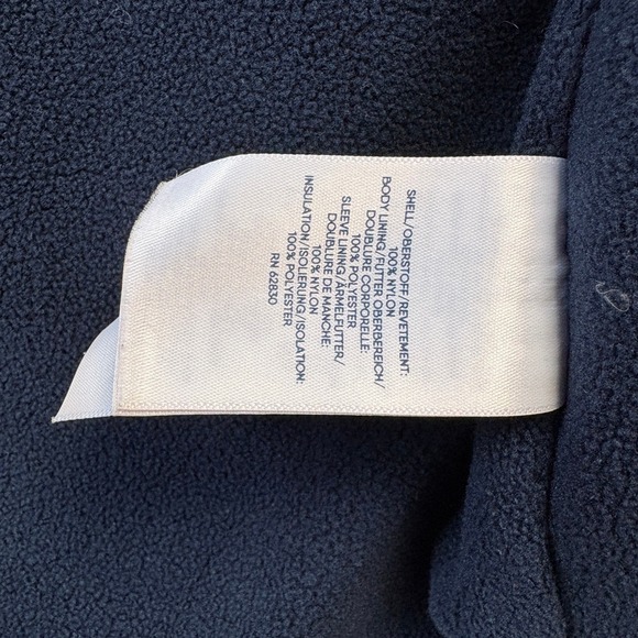 Lands End Kids Squall Jacket Sz Medium 8 Blue Navy Colorblock Hooded Winter - Picture 8 of 15